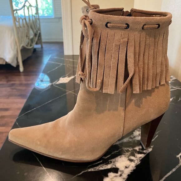 Nine West Beige Suede Booties - Picture 3 of 6